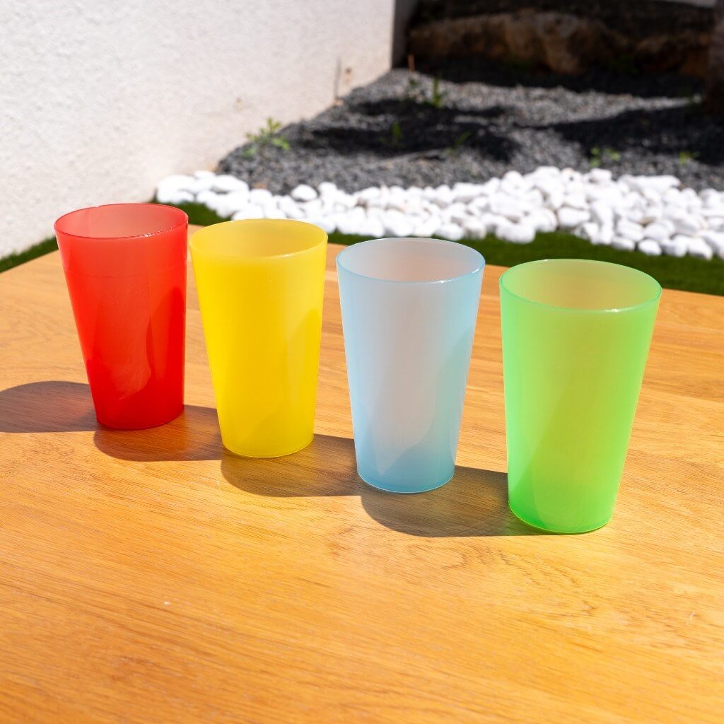 Bicchiere Ecocup Verde 25?cl utile (33?cl fino al bordo) Riutilizzabile – Tipo Media birra, Succo, Bibite