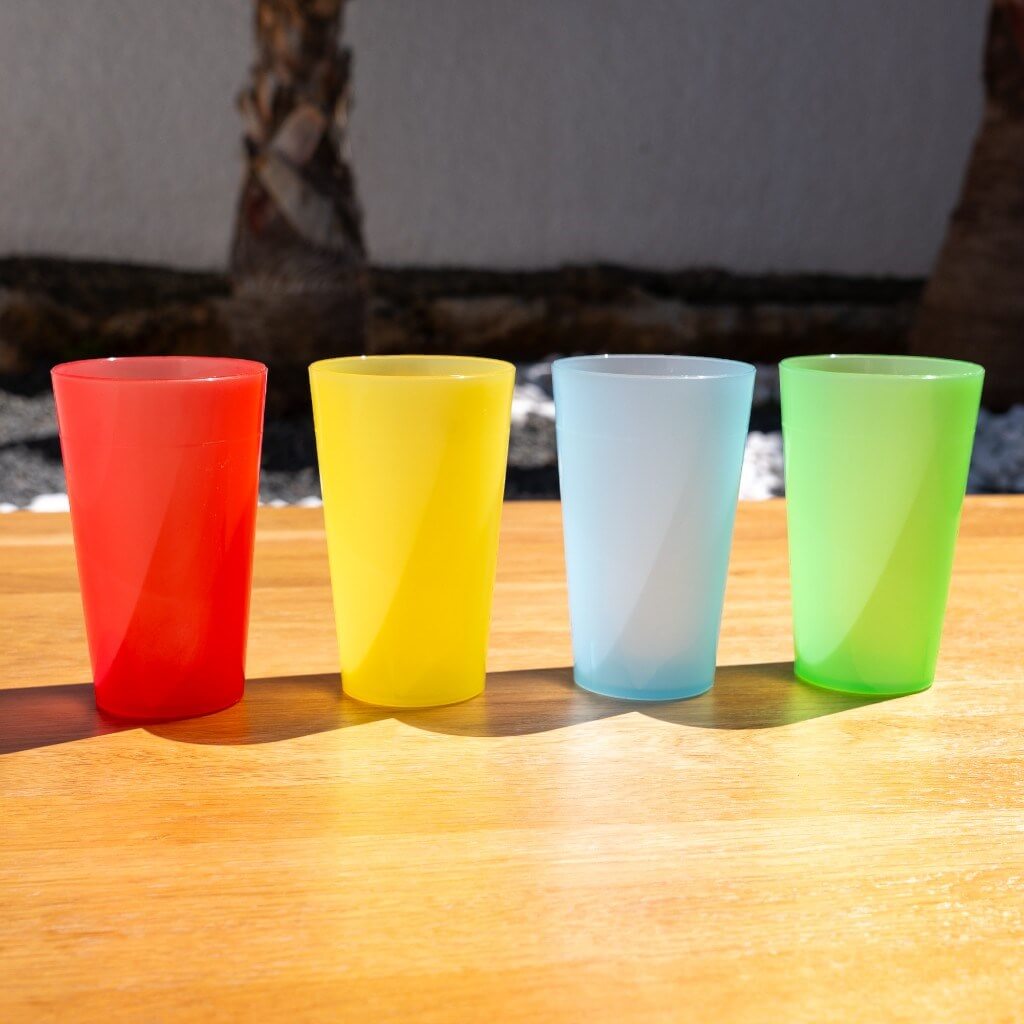 Bicchiere Ecocup Verde 25?cl utile (33?cl fino al bordo) Riutilizzabile – Tipo Media birra, Succo, Bibite
