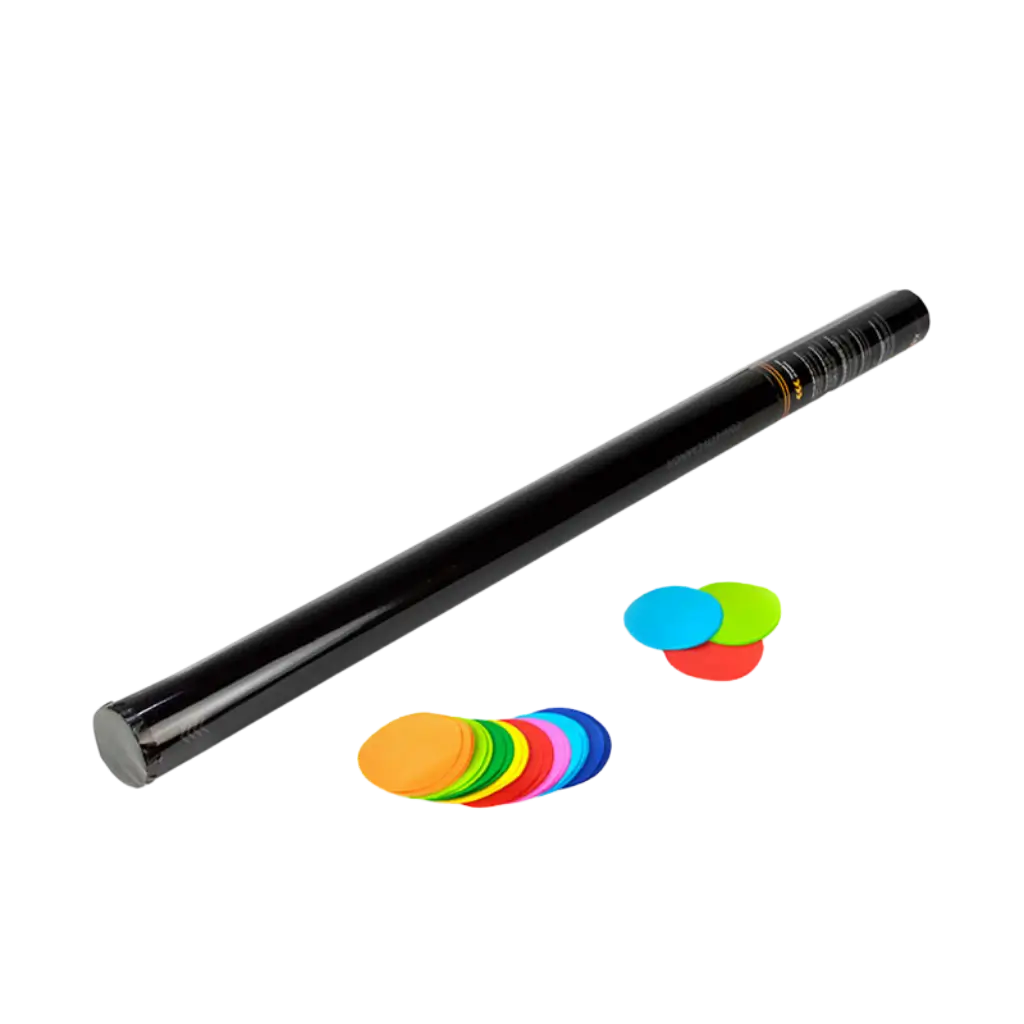 Cannone manuale per coriandoli tondi da 80 cm - Multicolore
