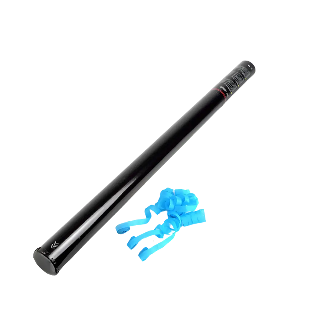 Cannone manuale per coriandoli Streamer 80 cm - Blu