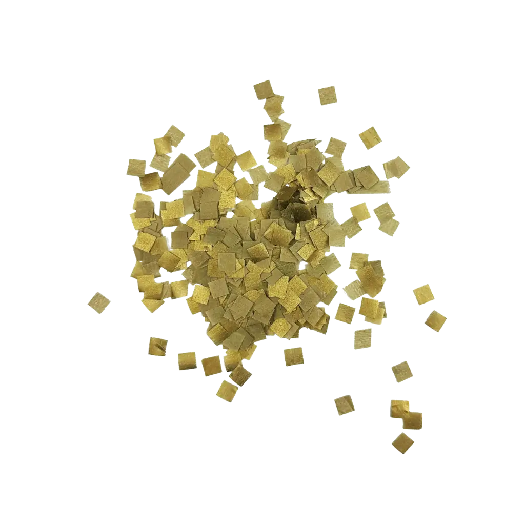 Sacchetto di coriandoli quadrati in metallo 100% biodegradabili da 1 kg - Oro