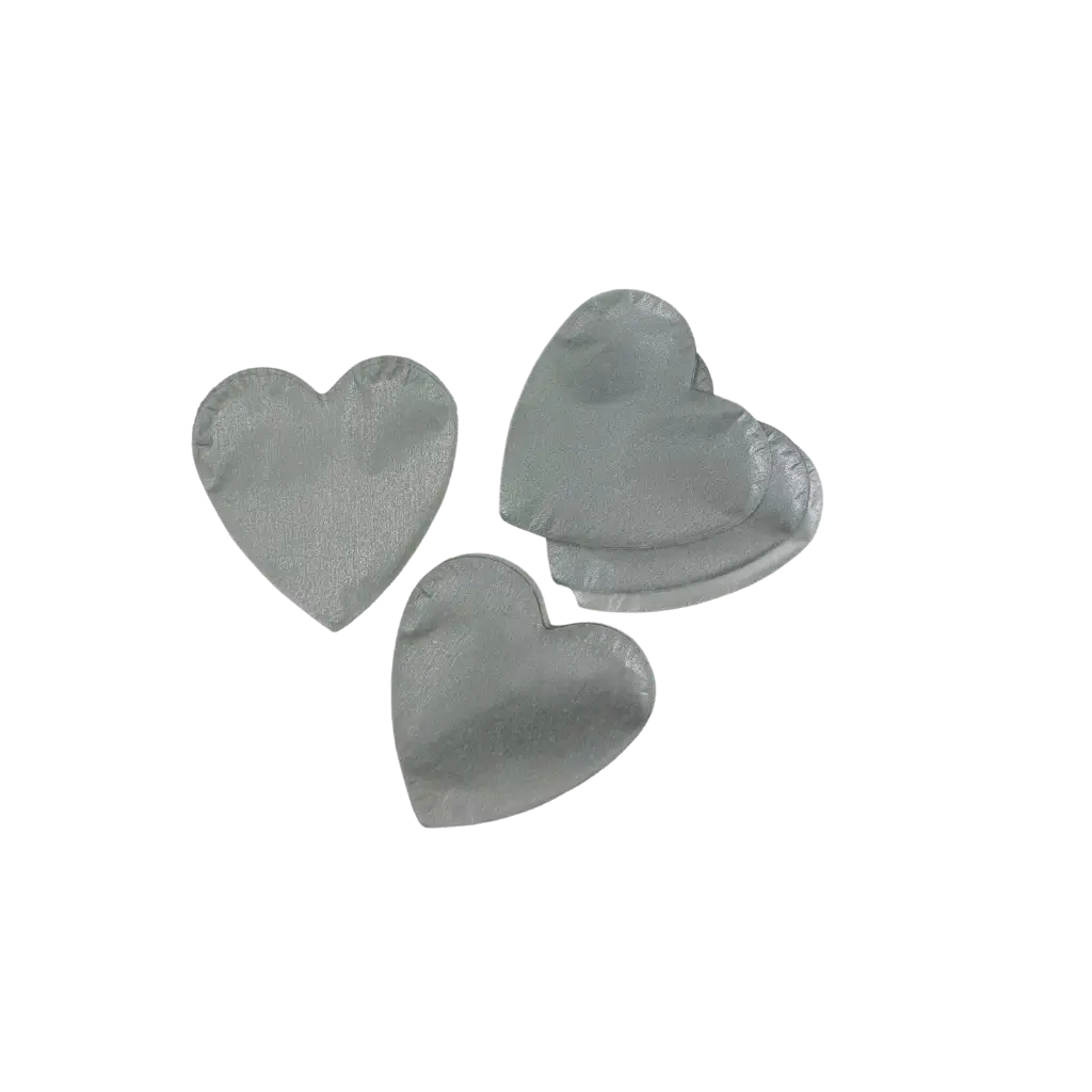 Sacchetto di coriandoli a cuore in metallo 100% biodegradabili da 1 kg - argento