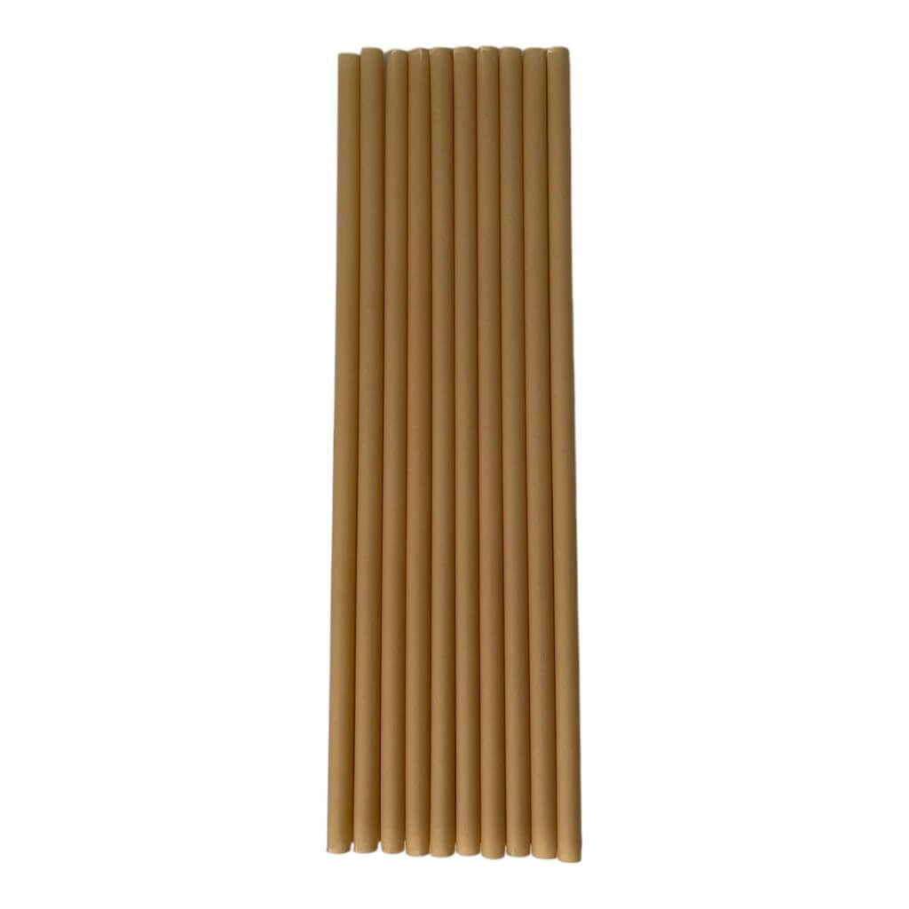 Cannuccia in fibra vegetale biodegradabile (set da 250) - 6x200 mm