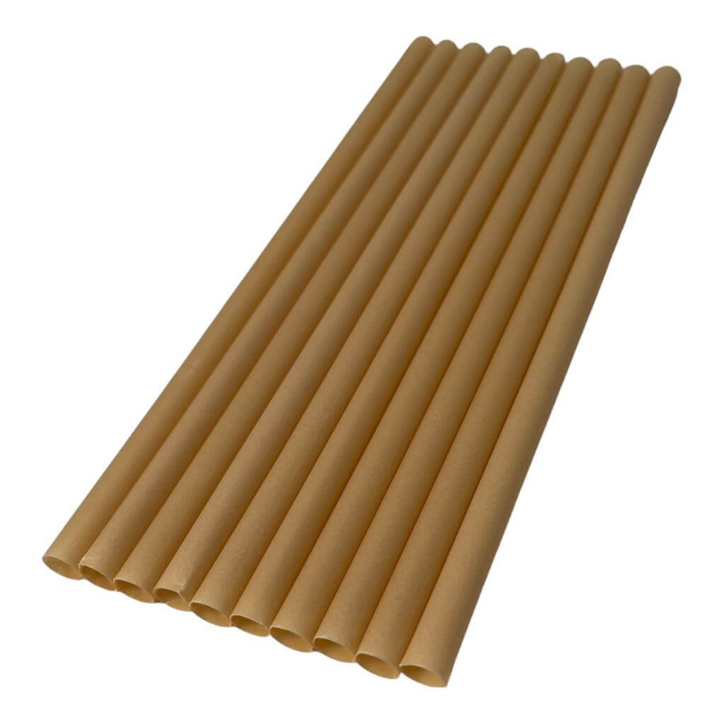 Paglia di fibra vegetale biodegradabile (confezione da 125) - 8x200 mm