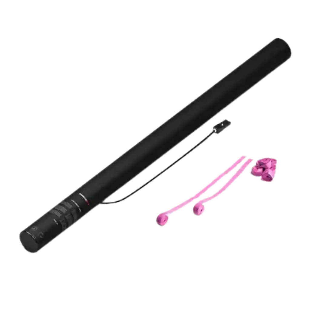 Cannone sparacoriandoli elettrico rosa 80 cm
