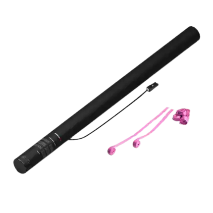 Cannone sparacoriandoli elettrico rosa 80 cm