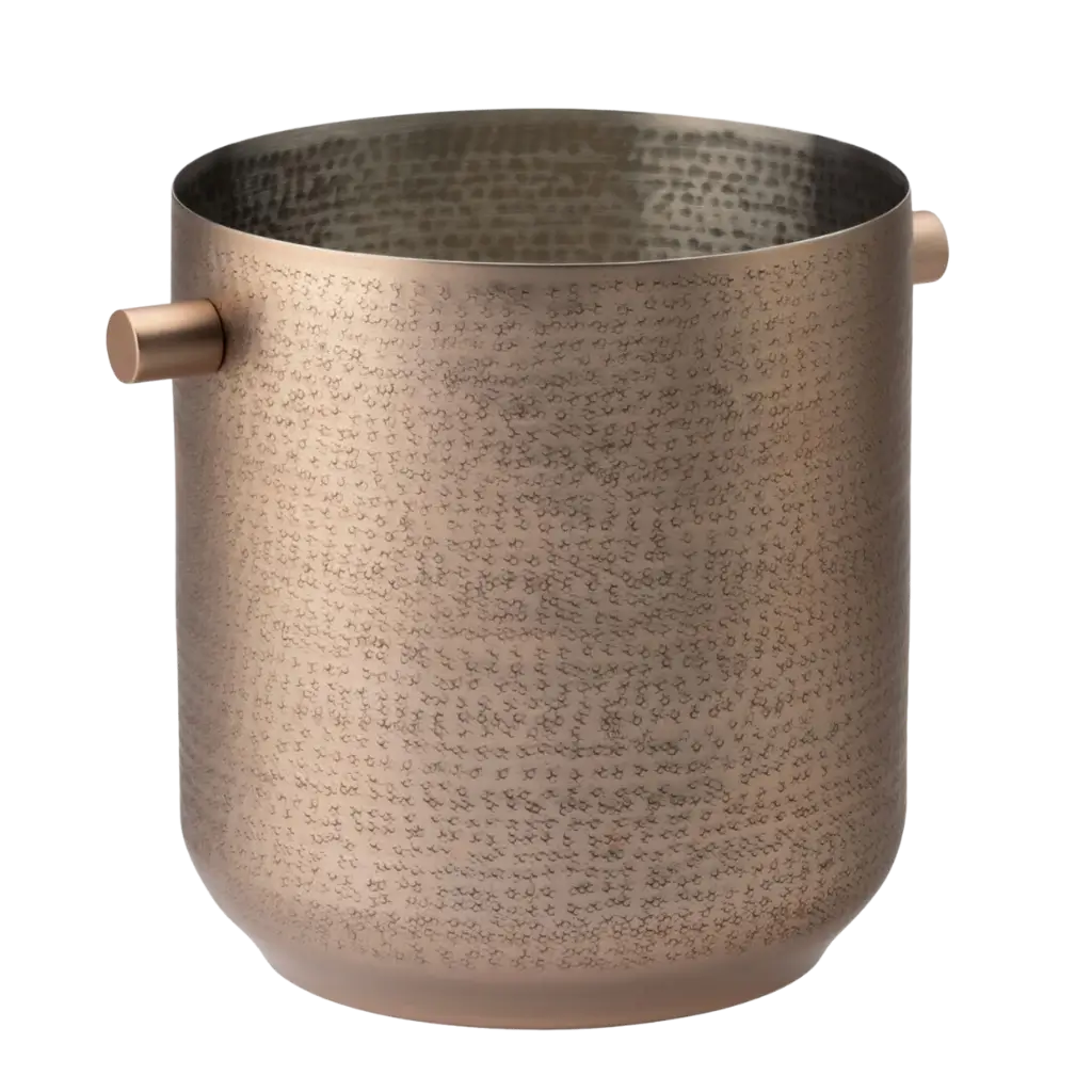Secchiello per champagne in acciaio color rame 19,5x21 cm