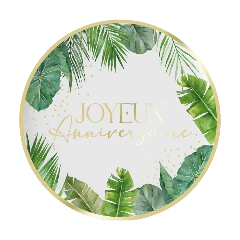 Piatto di carta per feste tropicali (set di 6)