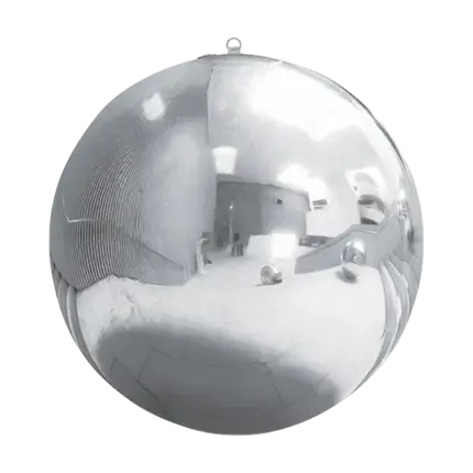 Palla a specchio gonfiabile riutilizzabile Argento 120 cm