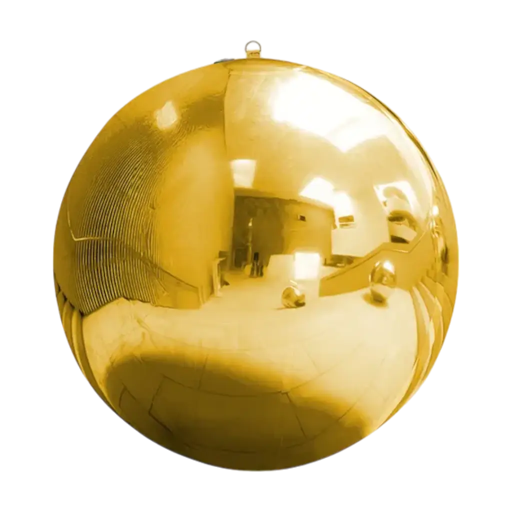 Palla a specchio gonfiabile riutilizzabile Oro 120 cm