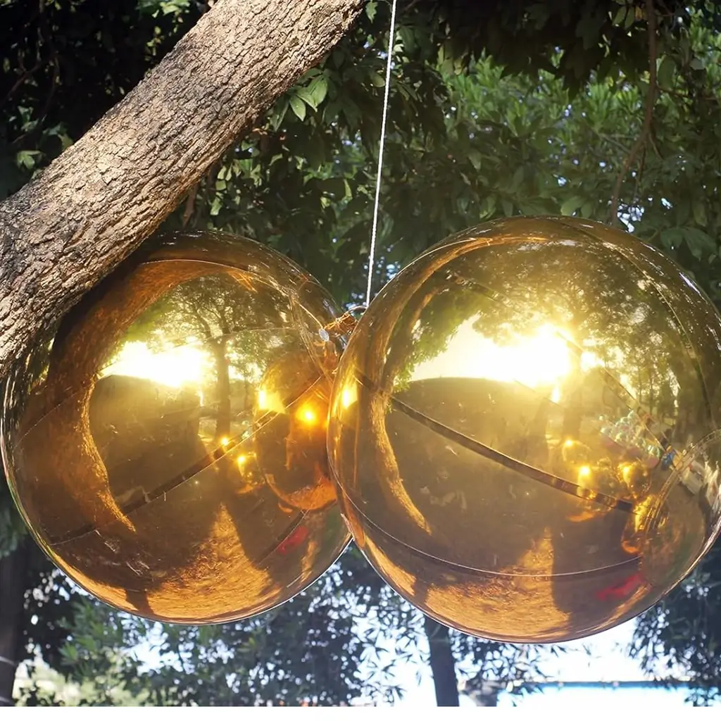Palla a specchio gonfiabile riutilizzabile Oro 120 cm