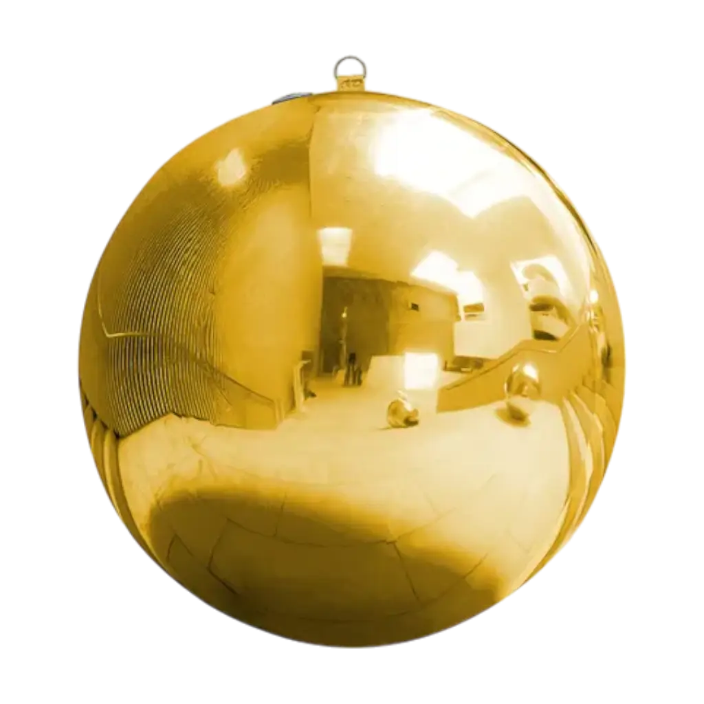 Palla a specchio gonfiabile riutilizzabile Oro 60 cm