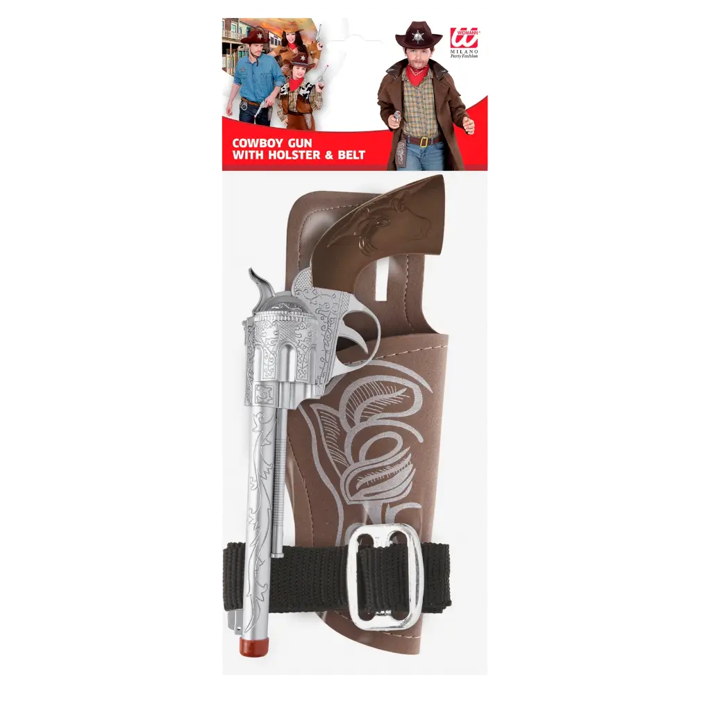 Pistola da cowboy con fondina e cintura