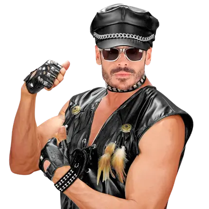 Pacchetto accessori per rocker e motociclisti