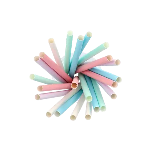 Cannuccia di carta multicolore per il tè delle bolle 20cm ø12mm (set x50)