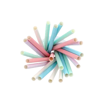 Cannuccia di carta multicolore per il tè delle bolle 20cm ø12mm (set x50)