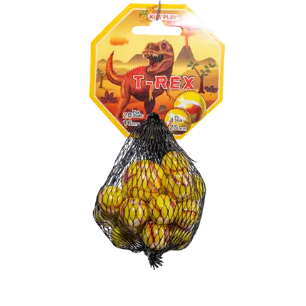 Confezione da 20 biglie T-Rex +1 tappo