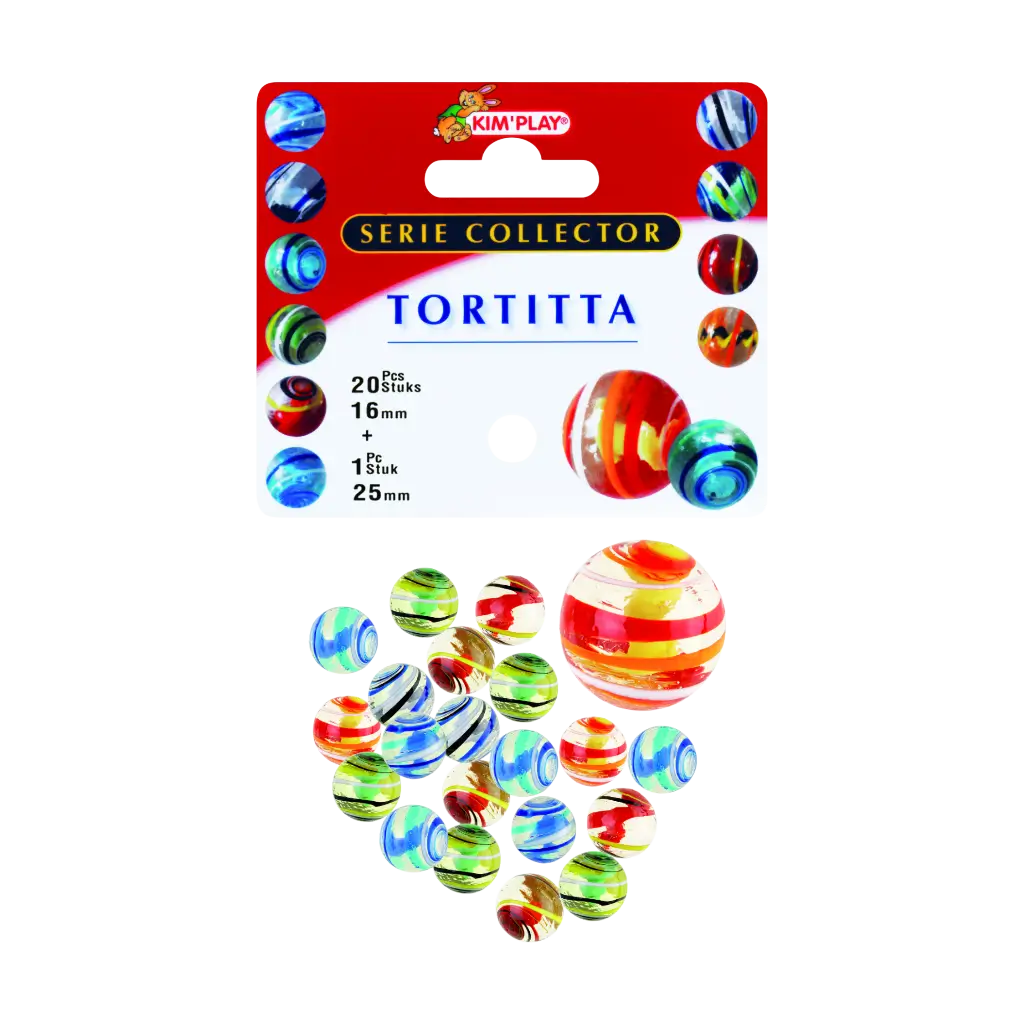 Confezione da 20 biglie Tortitta +1 Calot (Edizione da collezione)