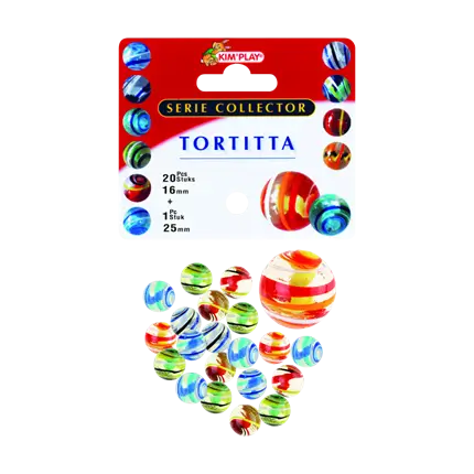 Confezione da 20 biglie Tortitta +1 Calot (Edizione da collezione)