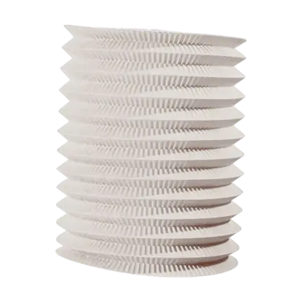 Lanterna cilindrica in carta bianca