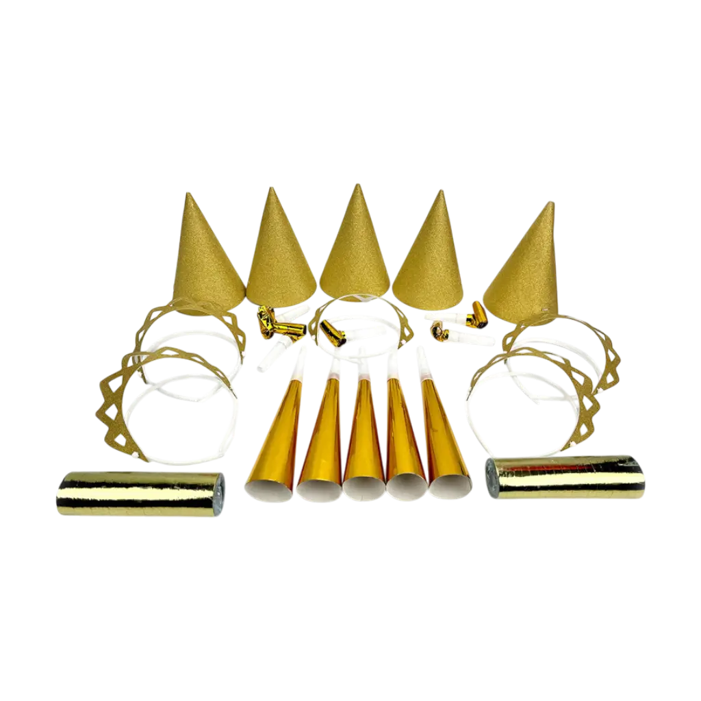 Confezione 10 persone per cotillon d'oro