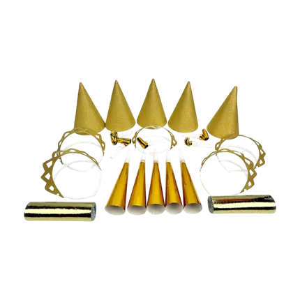 Confezione 10 persone per cotillon d'oro