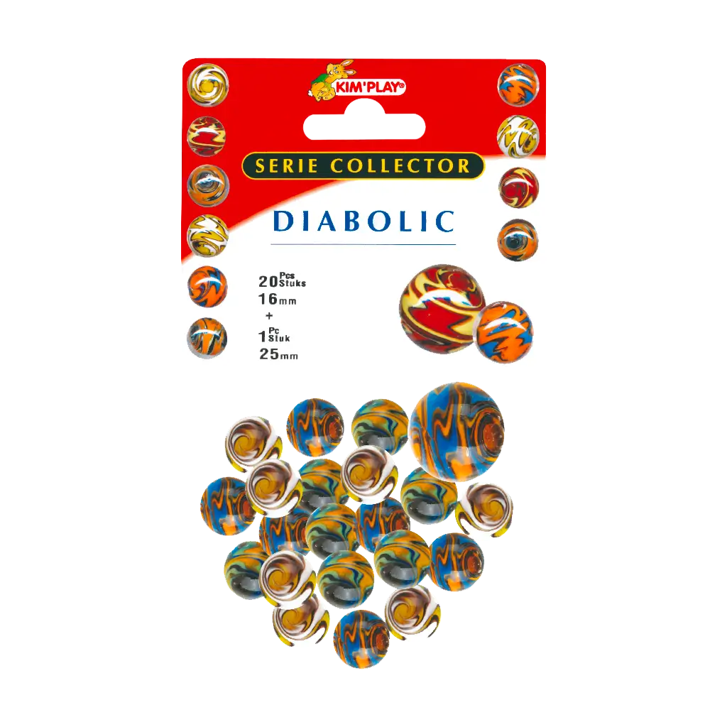 Confezione da 20 biglie diaboliche +1 Calot (serie da collezione)