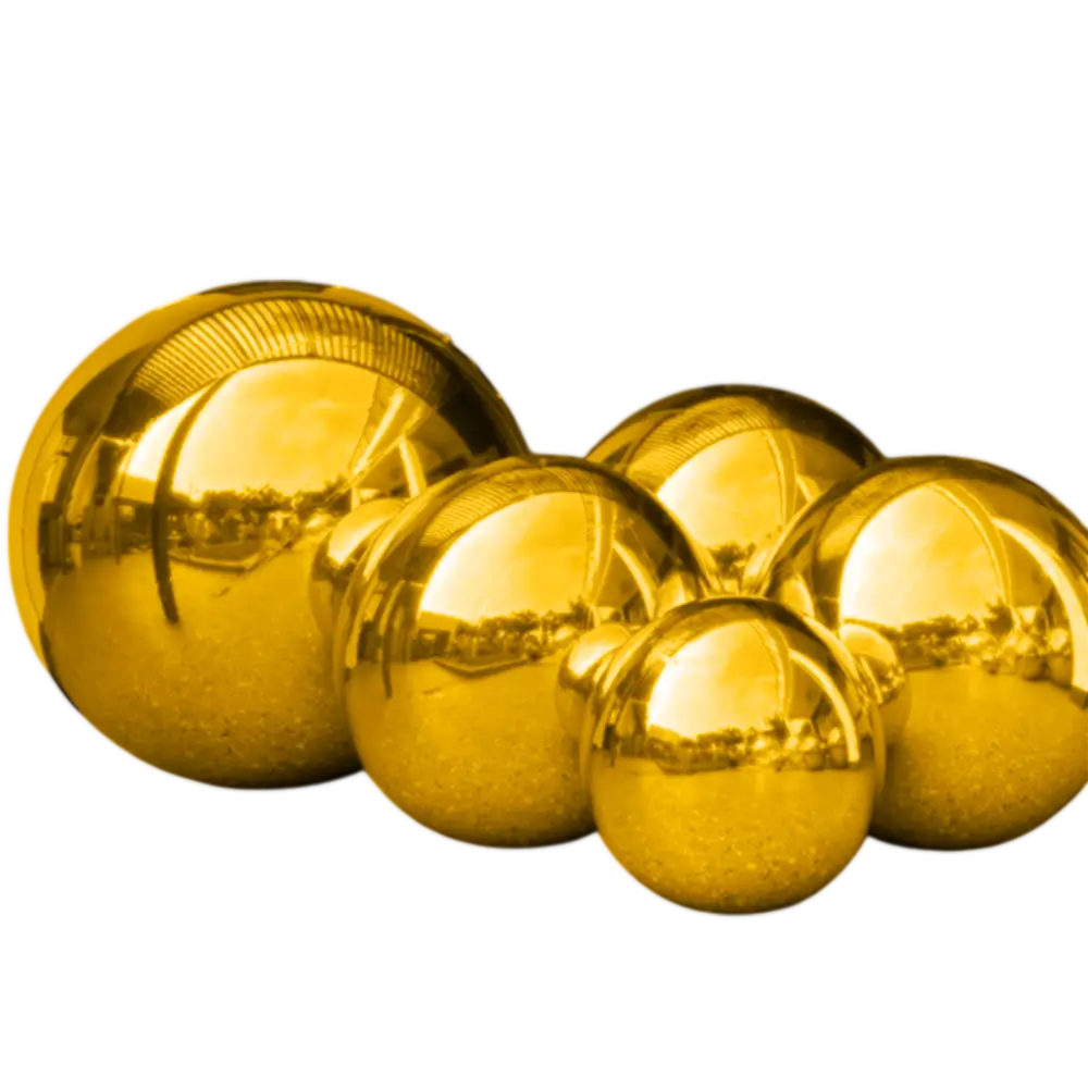 Palla a specchio gonfiabile d'oro 200 cm - Decorazione riutilizzabile