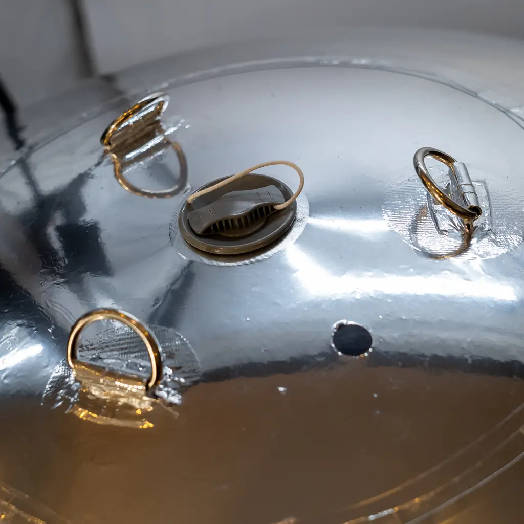 Palla a specchio gonfiabile d'argento 200 cm - Riutilizzabile Deco