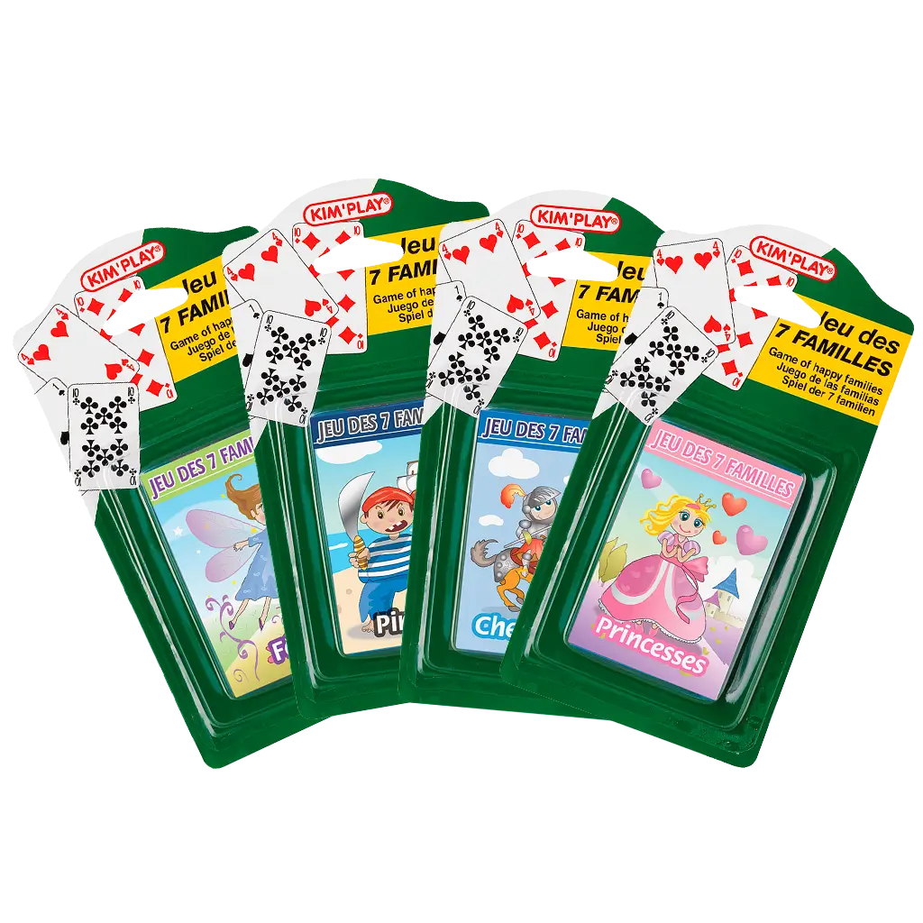 Gioco delle 7 famiglie - Principesse, fate, pirati, cavalieri (set di 4)