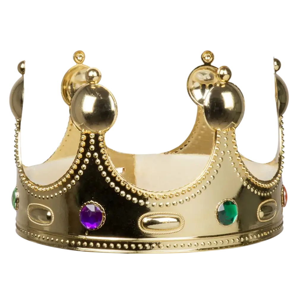 Corona d'oro del re bambino - Pietre multicolori