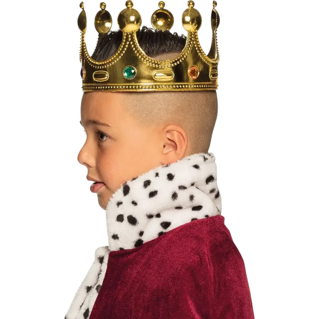 Corona d'oro del re bambino - Pietre multicolori