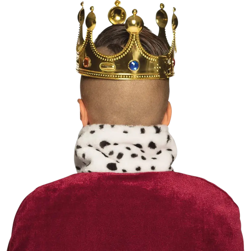 Corona d'oro del re bambino - Pietre multicolori