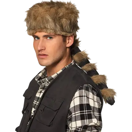 Cappello da trapper in pelliccia con coda