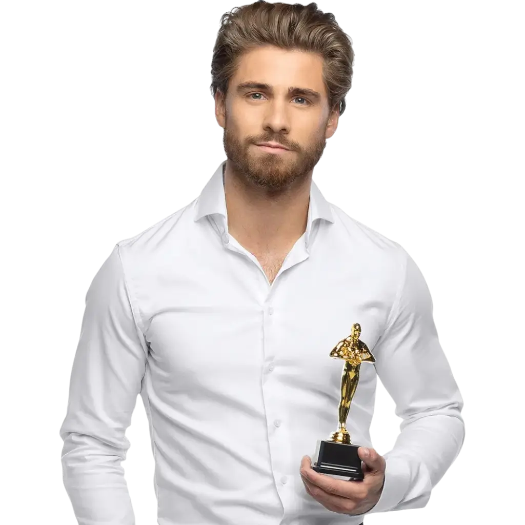 Trofeo d'oro da 21 cm - Stile Hollywood