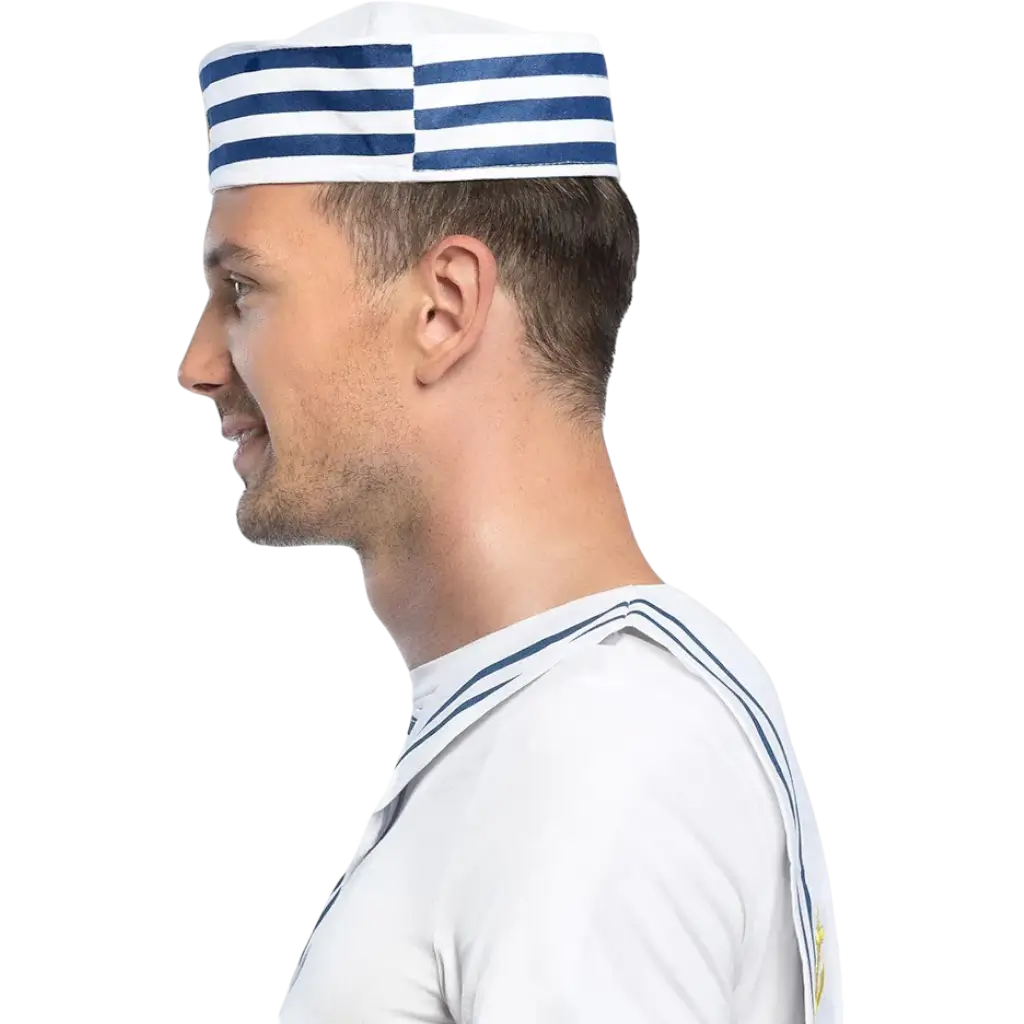 Chapeau Marin Français - Bianco e blu con ancora