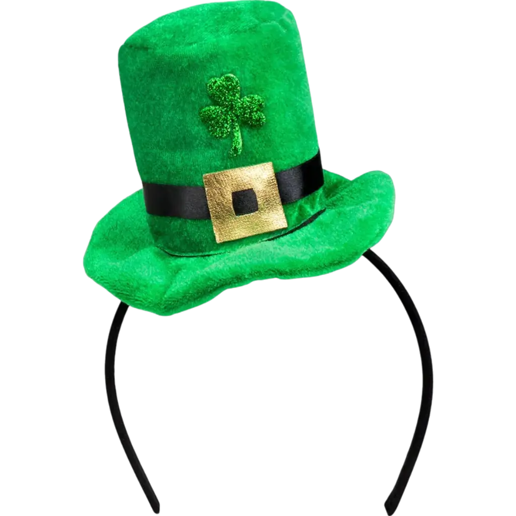 Mini cappello verde di San Patrizio su fascia per capelli