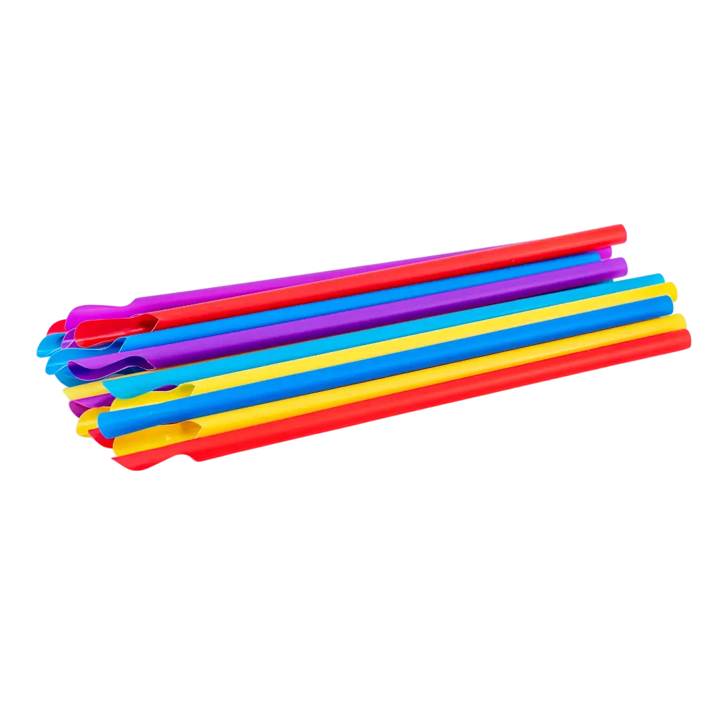 Cannuccia Cucchiaio riutilizzabile in PP - Multicolore 21cm/ø8mm (SET DI 100)