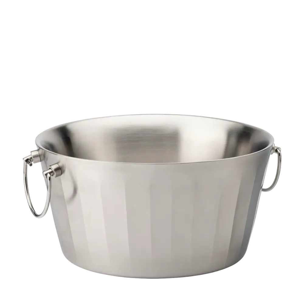 Vaschetta per ghiaccio isotermica in acciaio inox satinato - Per bottiglie e bevande - 37 cm