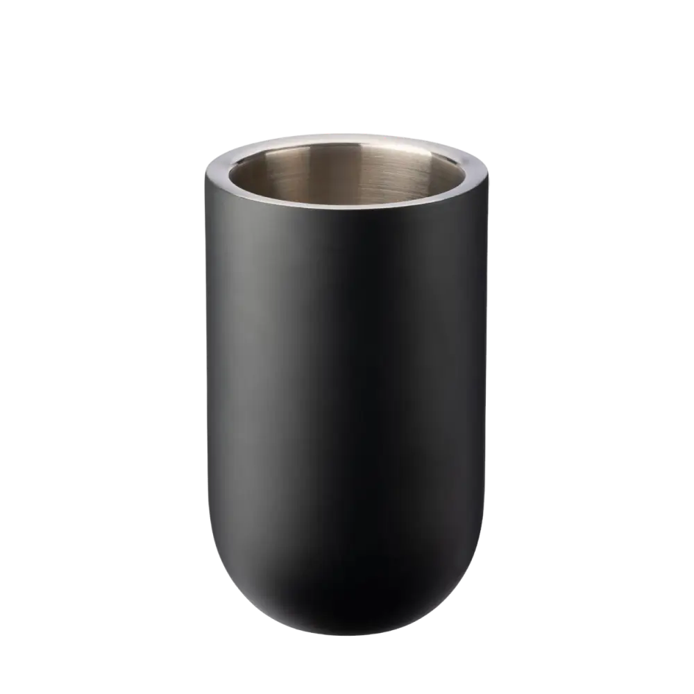 Raffreddatore isotermico per vino in acciaio inox nero opaco - 1 bottiglia 20 x 12 cm