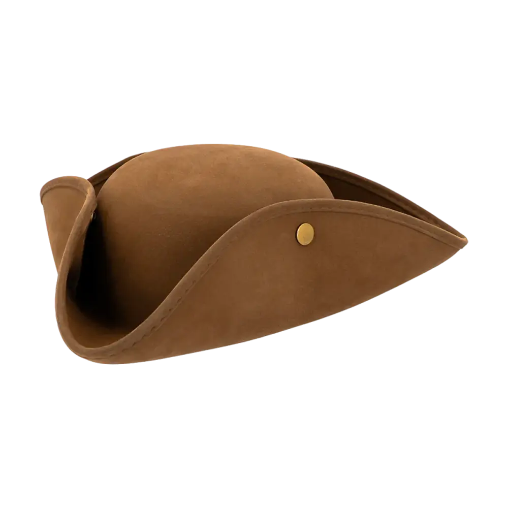Cappello tricorno pirata Charles effetto pelle – 58 cm
