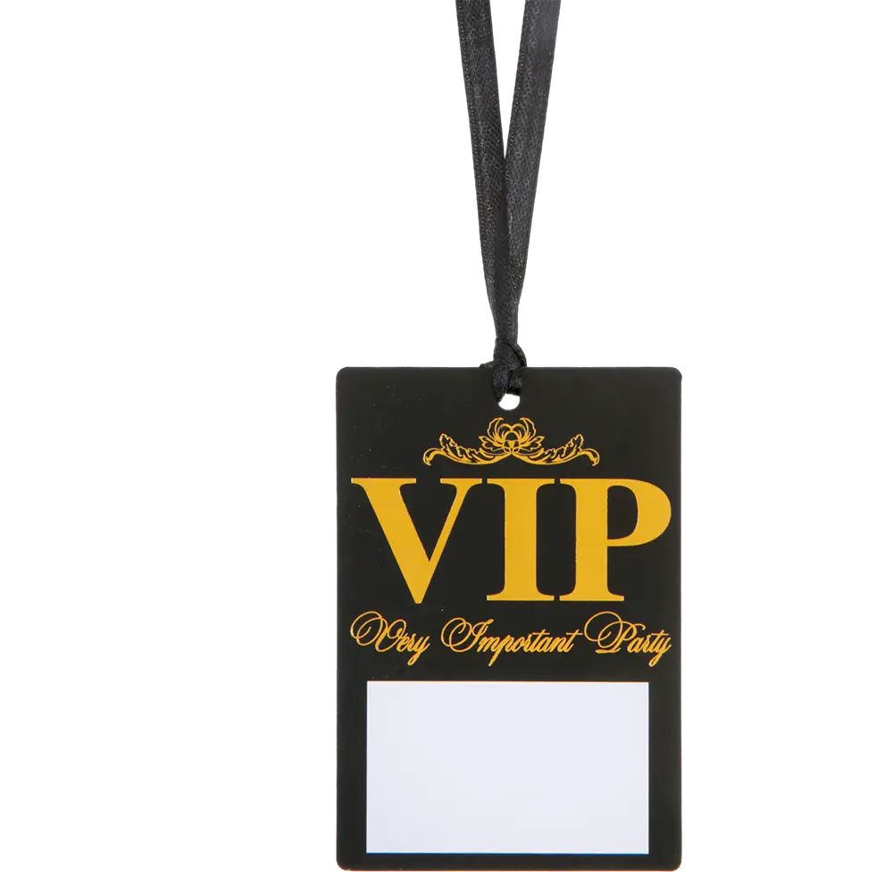 Segnaposto VIP nero e oro - Set di 10