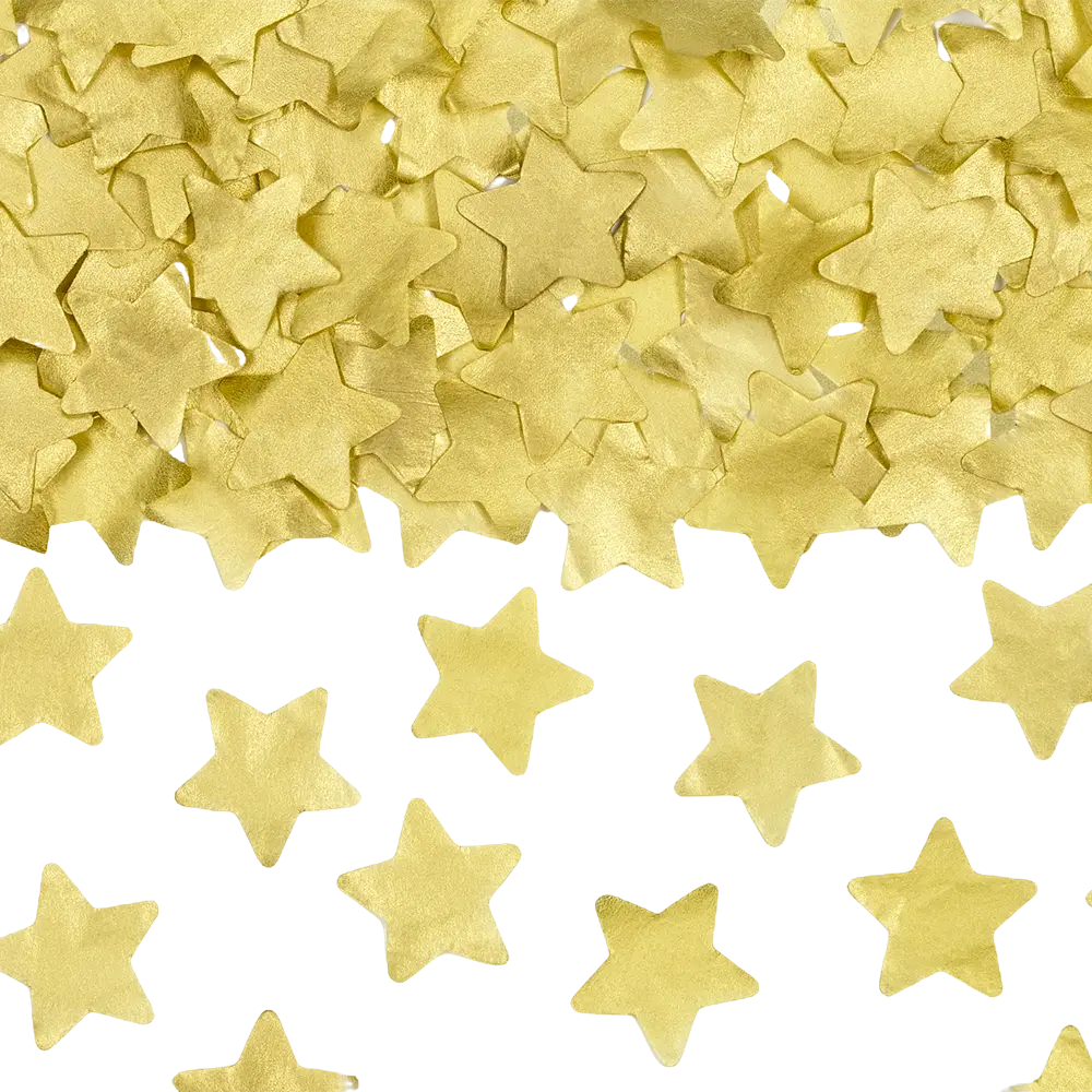 Cannone spara coriandoli – Stelle dorate biodegradabili – 20 cm