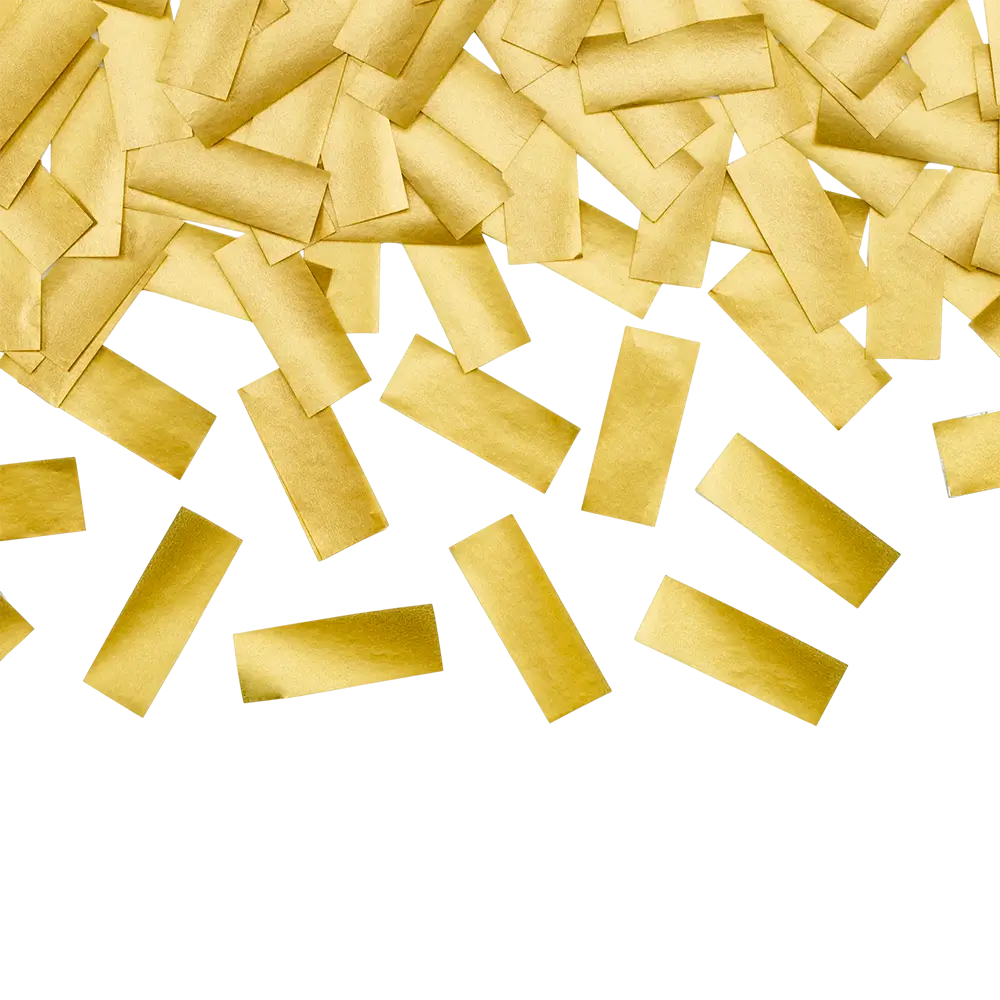 Cannone spara coriandoli - Oro metallizzato biodegradabile - 20 cm