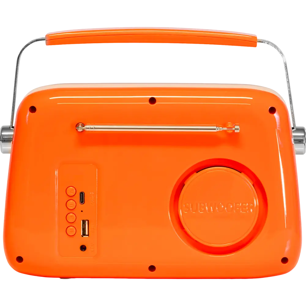 Radio vintage indipendente con Bluetooth USB e FM 30W Arancione