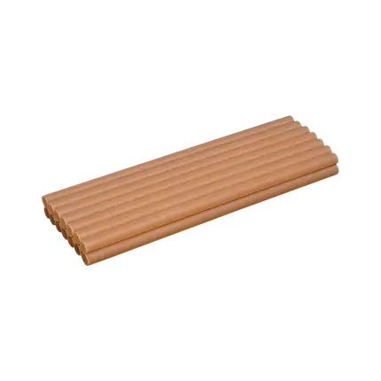 Cannuccia da cocktail in fibra vegetale 20cm ø8mm 100% biodegradabile (confezione da 250)