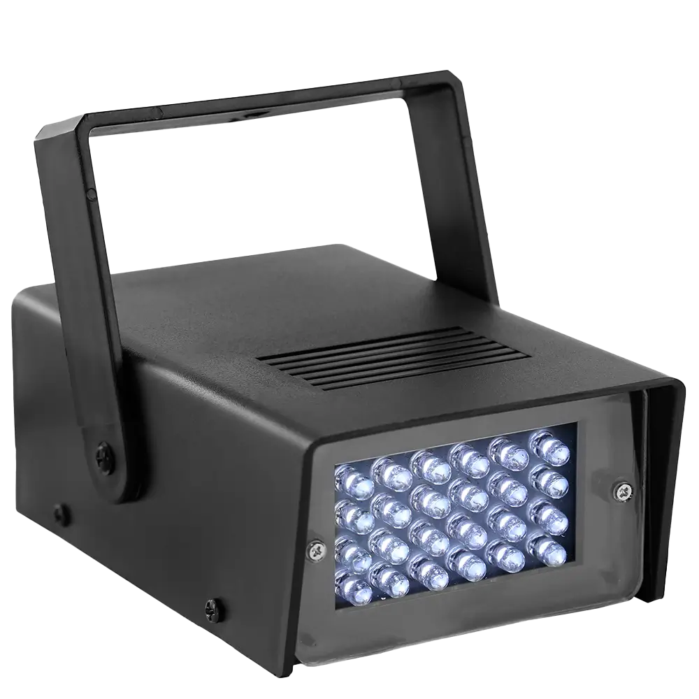 Strobo LED "FLASHLED-MINI" - 24 LED bianchi, velocità regolabile
