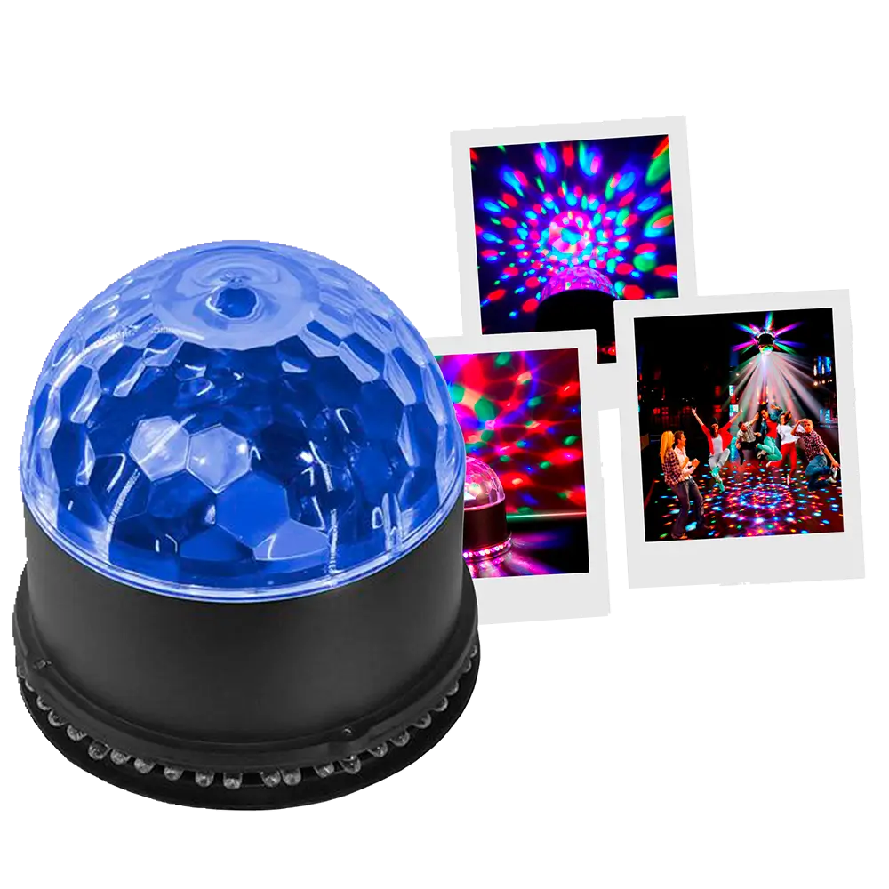 Set di luci LED "SunBall" - 48 LED RGB, effetti Sole e palla da discoteca, modalità auto e audio