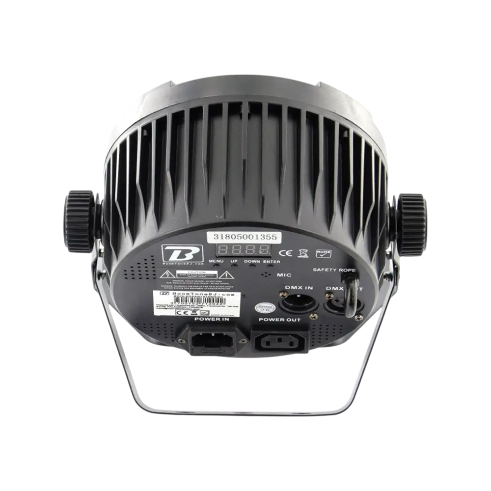 Proiettore PAR LED 7x10W 5in1 - 7 LED RGBWA, DMX, modalità automatica e musicale e telecomando