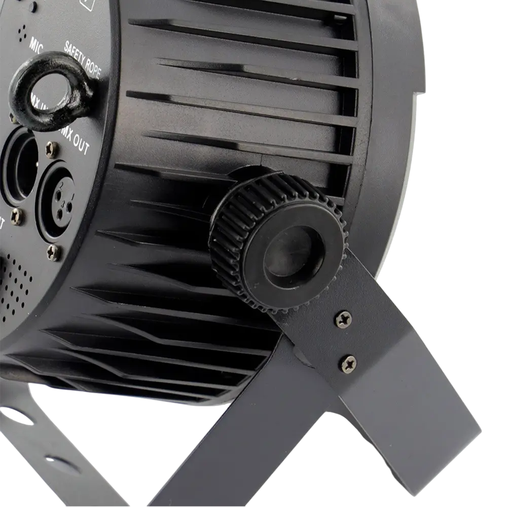 Proiettore PAR LED 7x10W 5in1 - 7 LED RGBWA, DMX, modalità automatica e musicale e telecomando